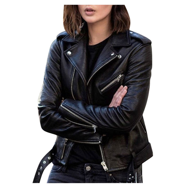 Riley – Vintage Zipped Women's Leather Jacket