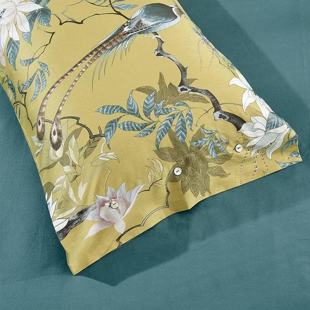 Bohemian Orient Duvet Cover Set - 100% Egyptian Cotton, 500 TC, Tropical Design-4