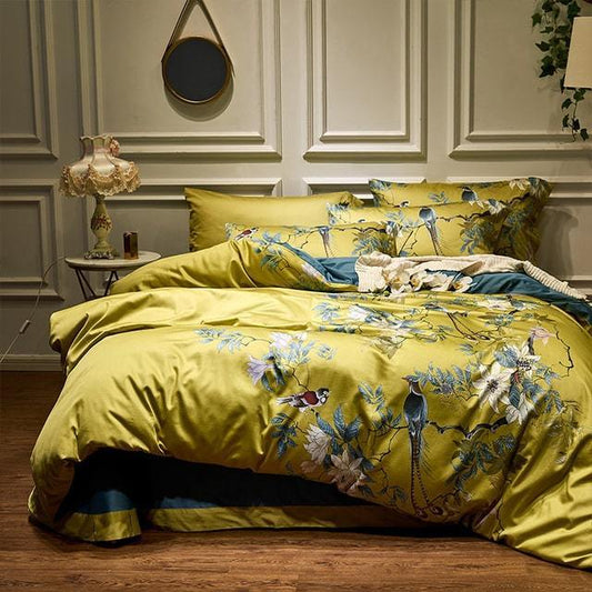 Variant image for Bohemian Orient Duvet Cover Set - 100% Egyptian Cotton, 500 TC, Tropical Design-4