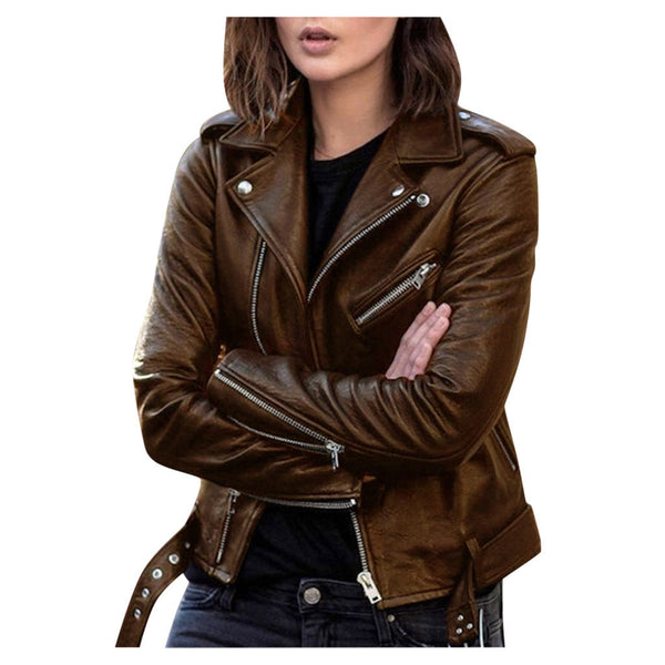 Riley – Vintage Zipped Women's Leather Jacket