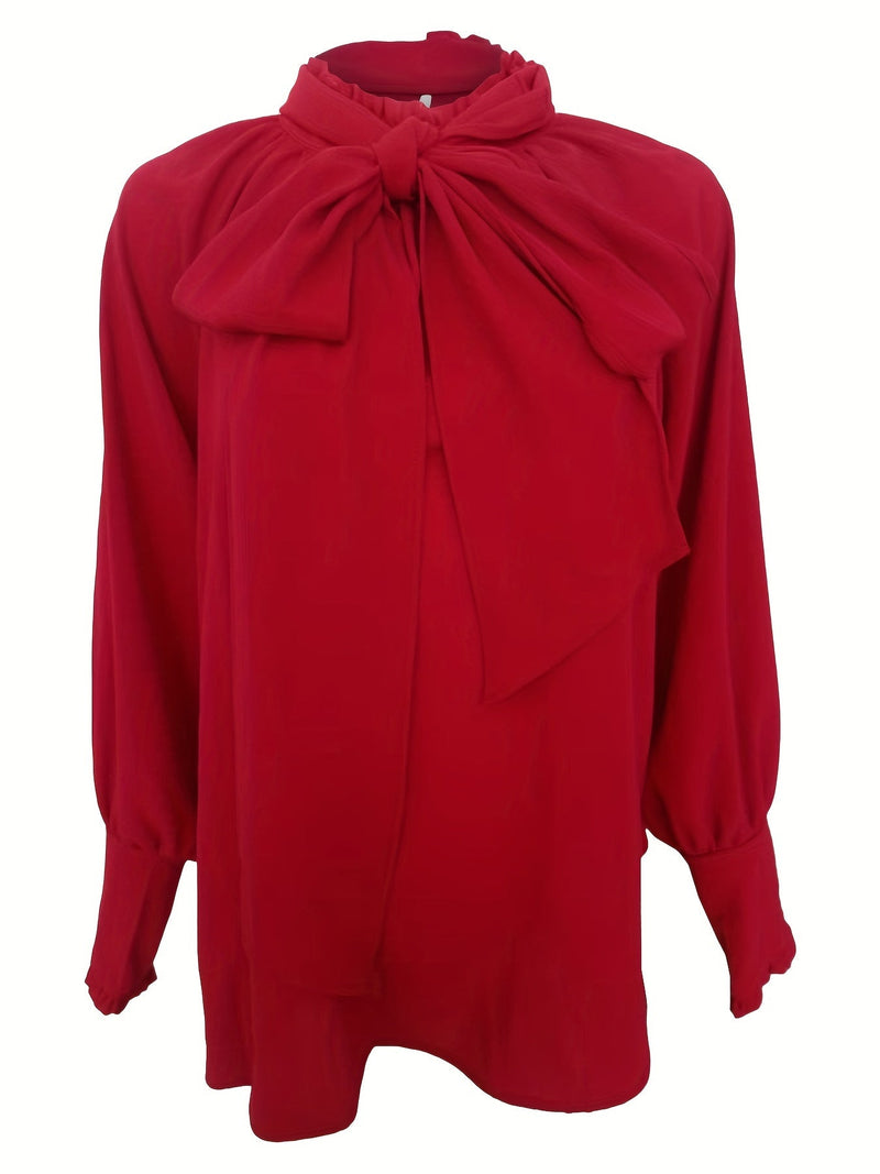 Luna – Chic Tie-Neck Women's Blouse
