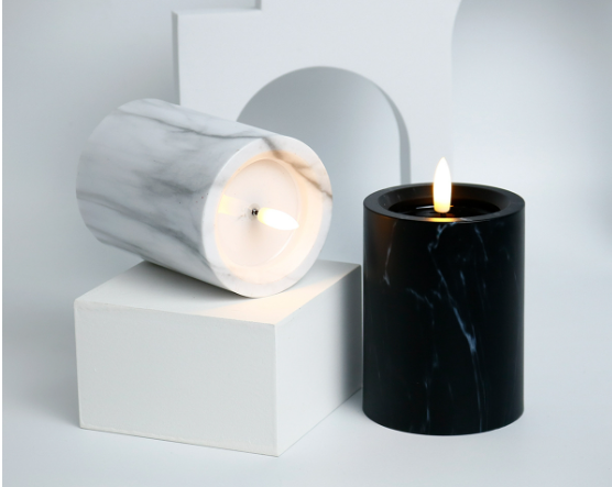 Luxura - LED Marble Candle Lights Set of 3