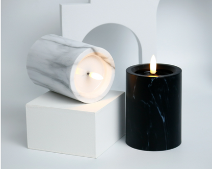 Luxura - LED Marble Candle Lights Set of 3