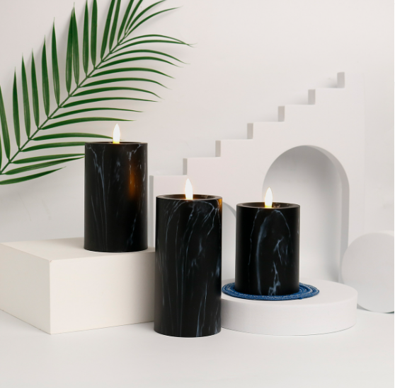 Luxura - LED Marble Candle Lights Set of 3