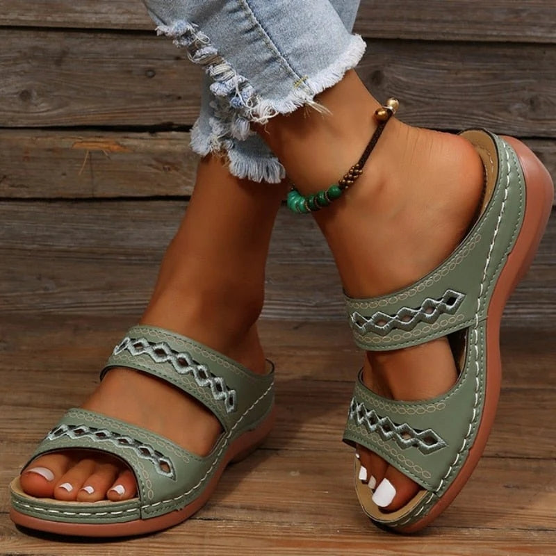 Women's Orthopedic Breathable Slip‑On Sandals