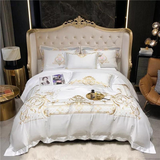 Luxurious Duvet Cover Set - 1000 TC Egyptian Cotton, Elegant Design for King Size-3