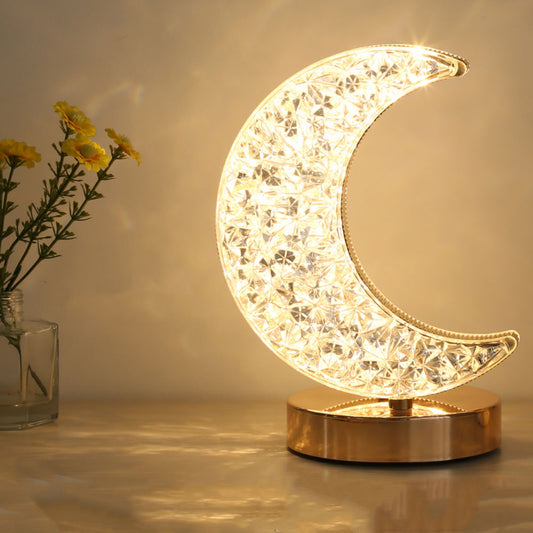 Luna - Crystal Crescent Moon Lamp