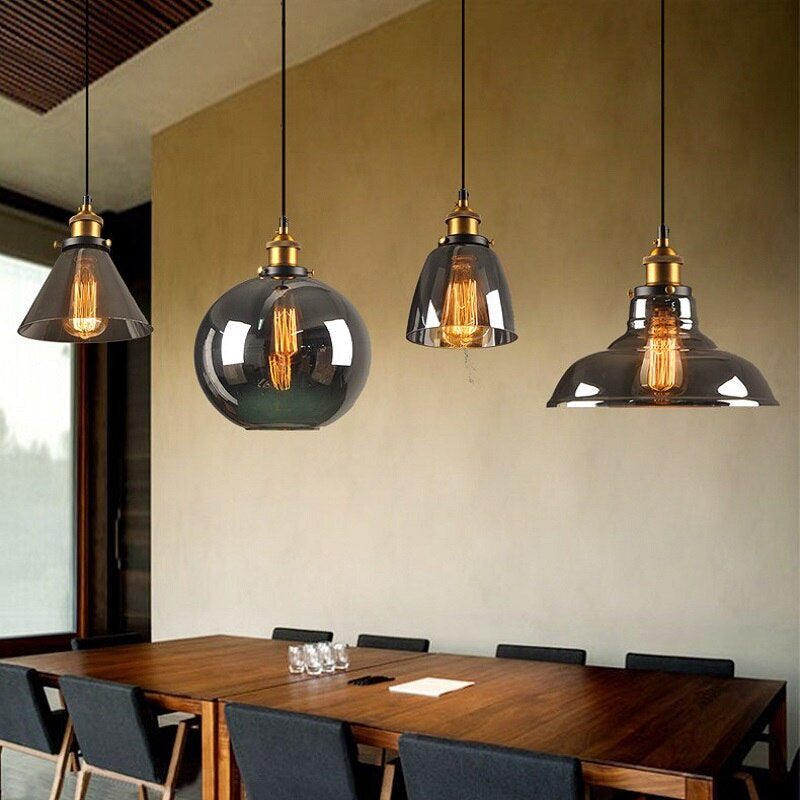 LuxGlow - Vintage-Inspired Glass Pendant Light