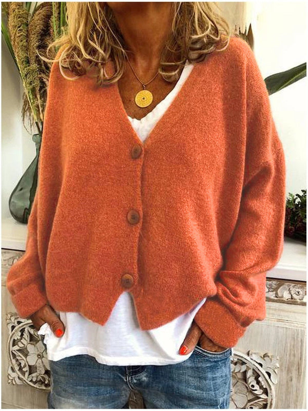 Luna – Cozy V-Neck Knit Women's Cardigan