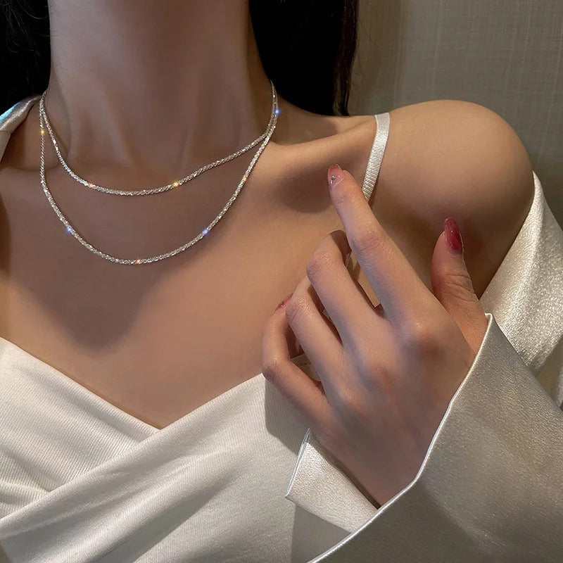 Star light necklace silver set 2