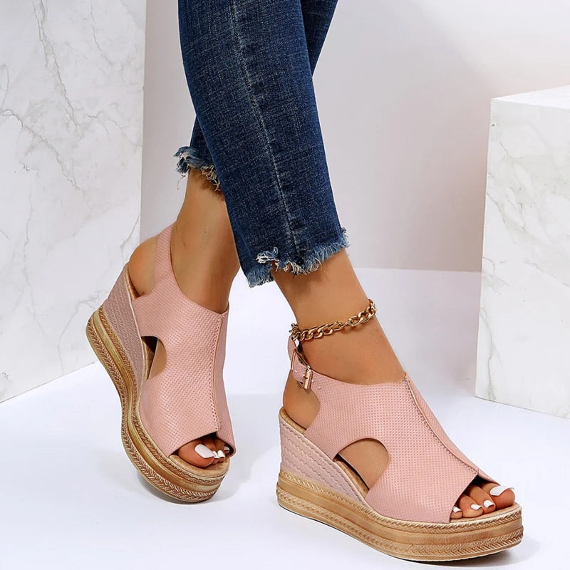 Solea - Women's Stylish Wedge Sandals