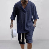 2 Set for men with shorts and short -sleeved shirt 3