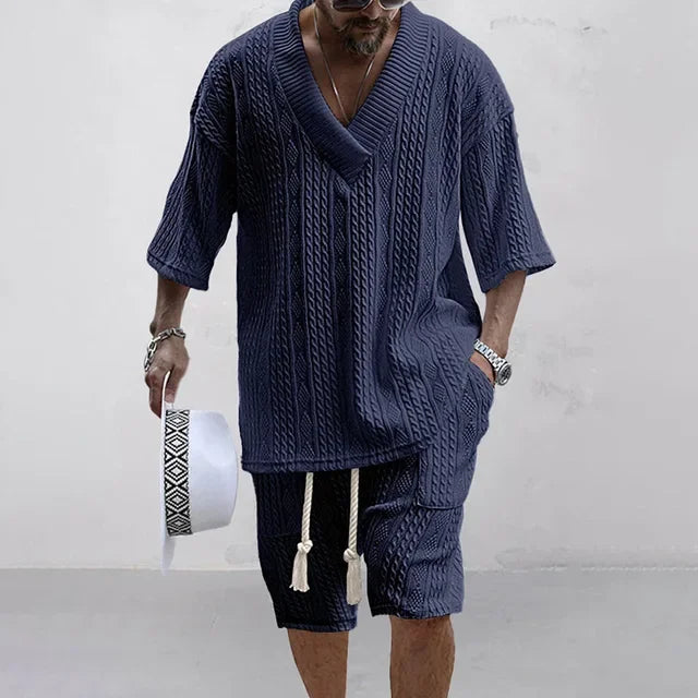 2 Set for men with shorts and short -sleeved shirt 3