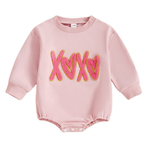 HeartHug - Pink Heart Baby Bodysuit