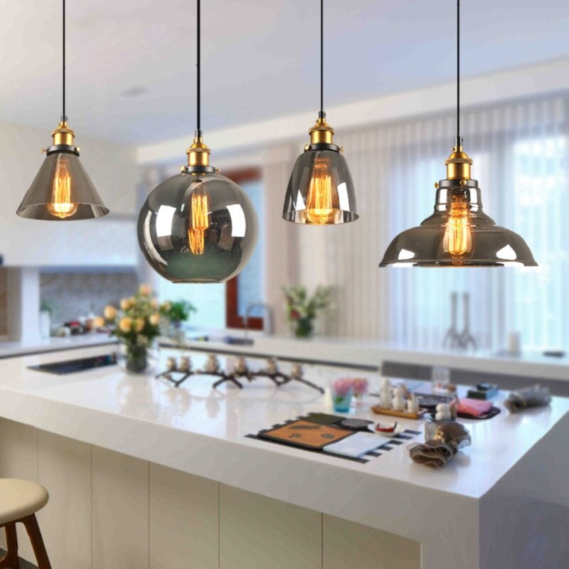 LuxGlow - Vintage-Inspired Glass Pendant Light