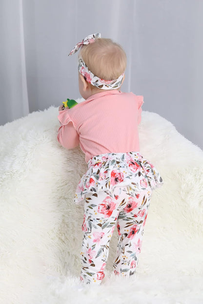 TinySprout – Adorable 3-Piece Baby Girl Outfit Set