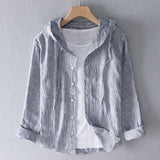 Liano – Casual Men’s Linen Shirt Hoodie