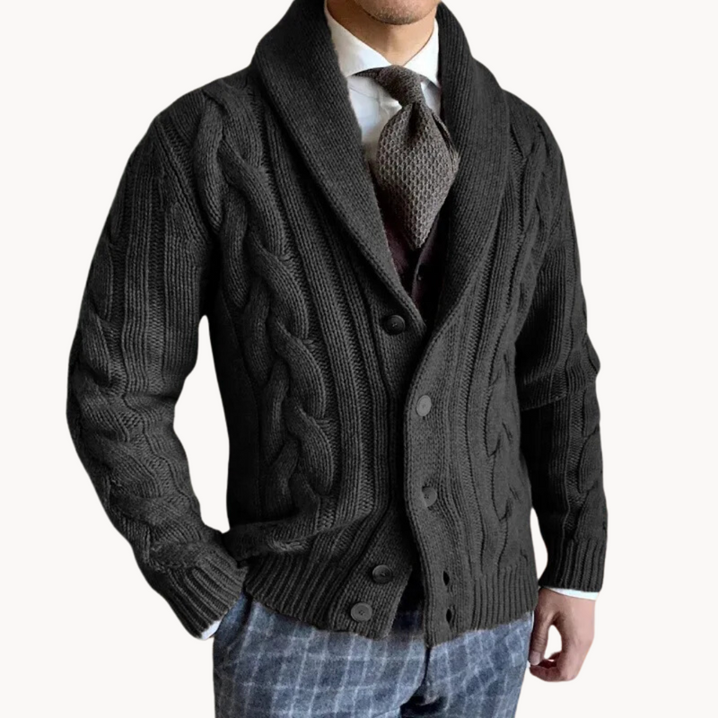 Noah – Men’s Knit Scarf Cardigan