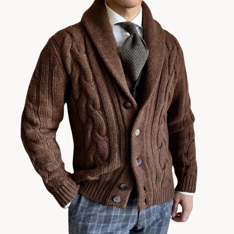 Noah – Men’s Knit Scarf Cardigan