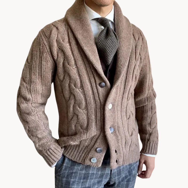 Noah – Men’s Knit Scarf Cardigan