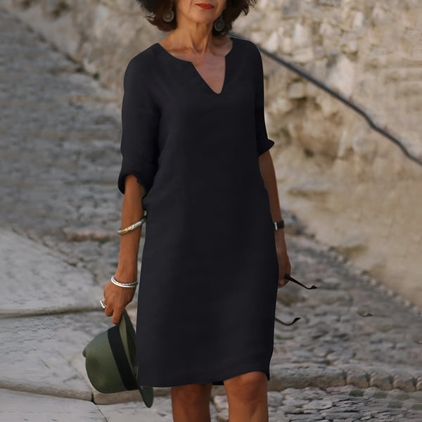 Women's V-Neck Dress with Flattering Fit