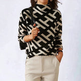 Lissie – Cozy Geometric Women's Knit Top