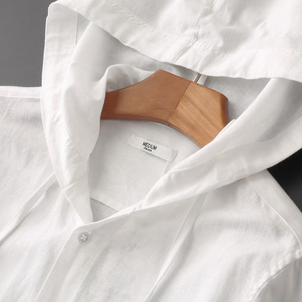 Liano – Casual Men’s Linen Shirt Hoodie