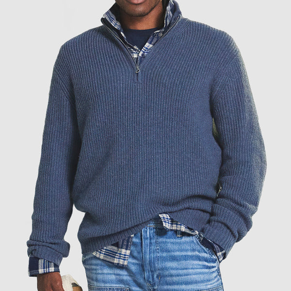 Cashmere Men’s Zip-Up Sweater