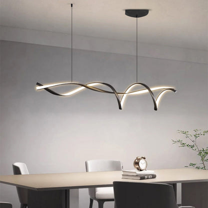 LumiChic - Modern Black LED Chandelier