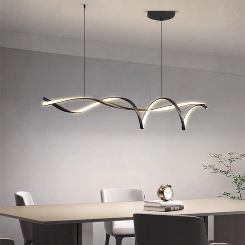LumiChic - Modern Black LED Chandelier