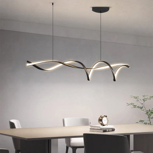 LumiChic - Modern Black LED Chandelier