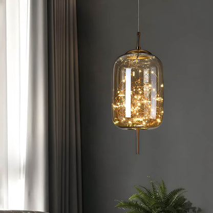 LumaGlow - Exquisite Brown Glass Pendant Light