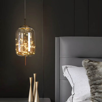 LumaGlow - Exquisite Brown Glass Pendant Light