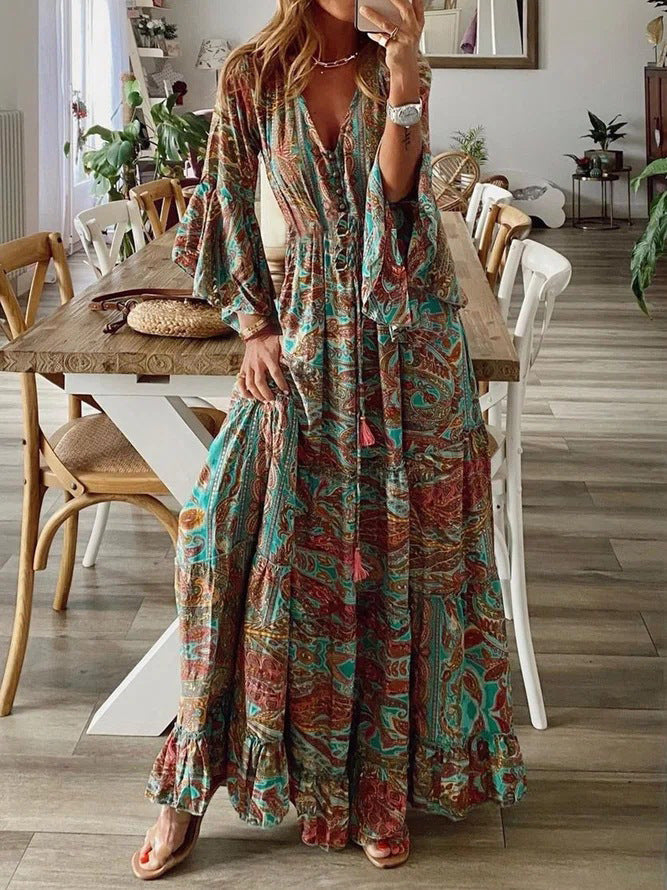 Velanora – Breezy Boho Women's Maxi Dress