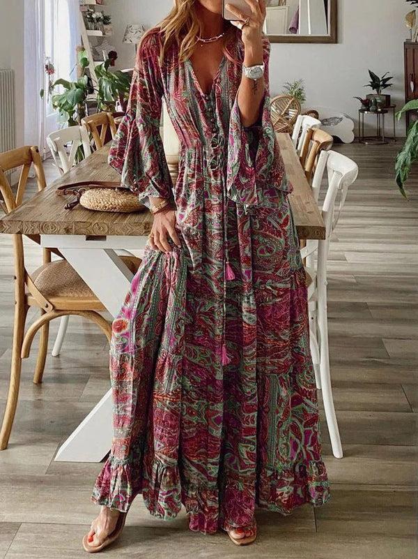 Velanora – Breezy Boho Women's Maxi Dress
