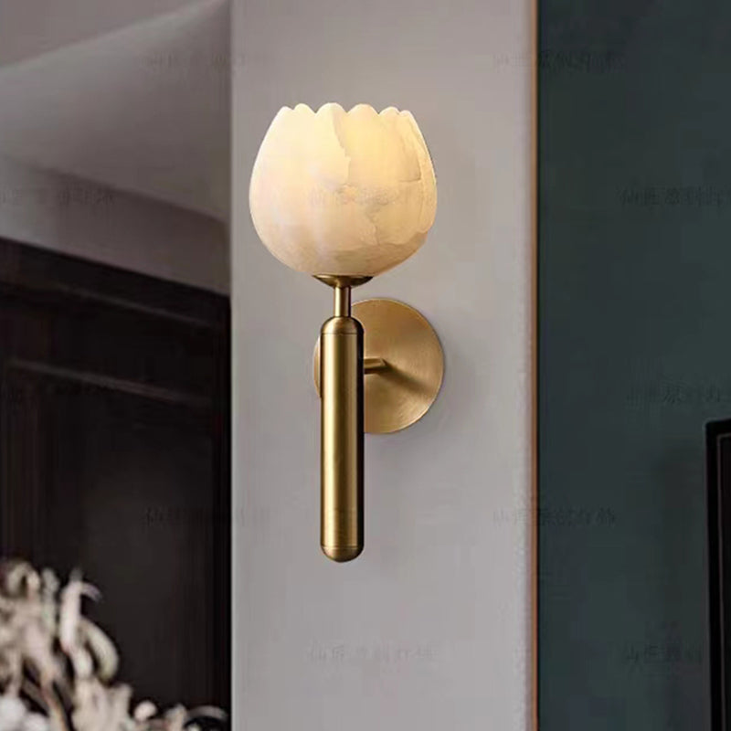Marbella - Elegant Marble Rose Wall Lamp