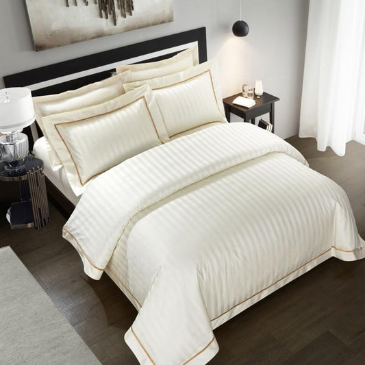 Luxurious 1200-Thread-Count Egyptian Cotton Duvet Cover Set - White King-3