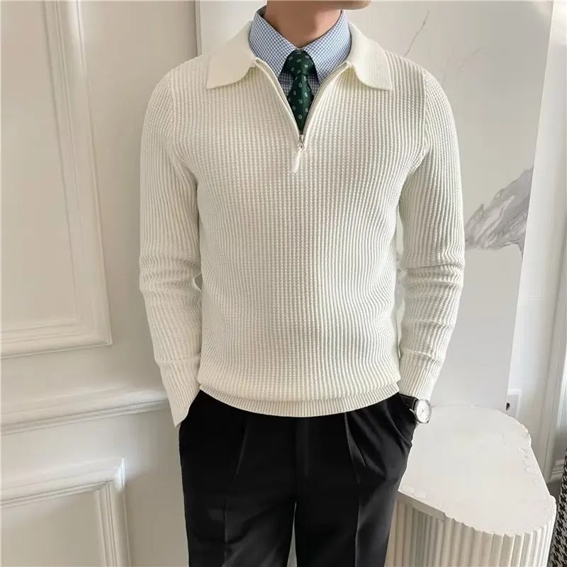 Henry – Casual Knitted Mens Zip-Up Sweater