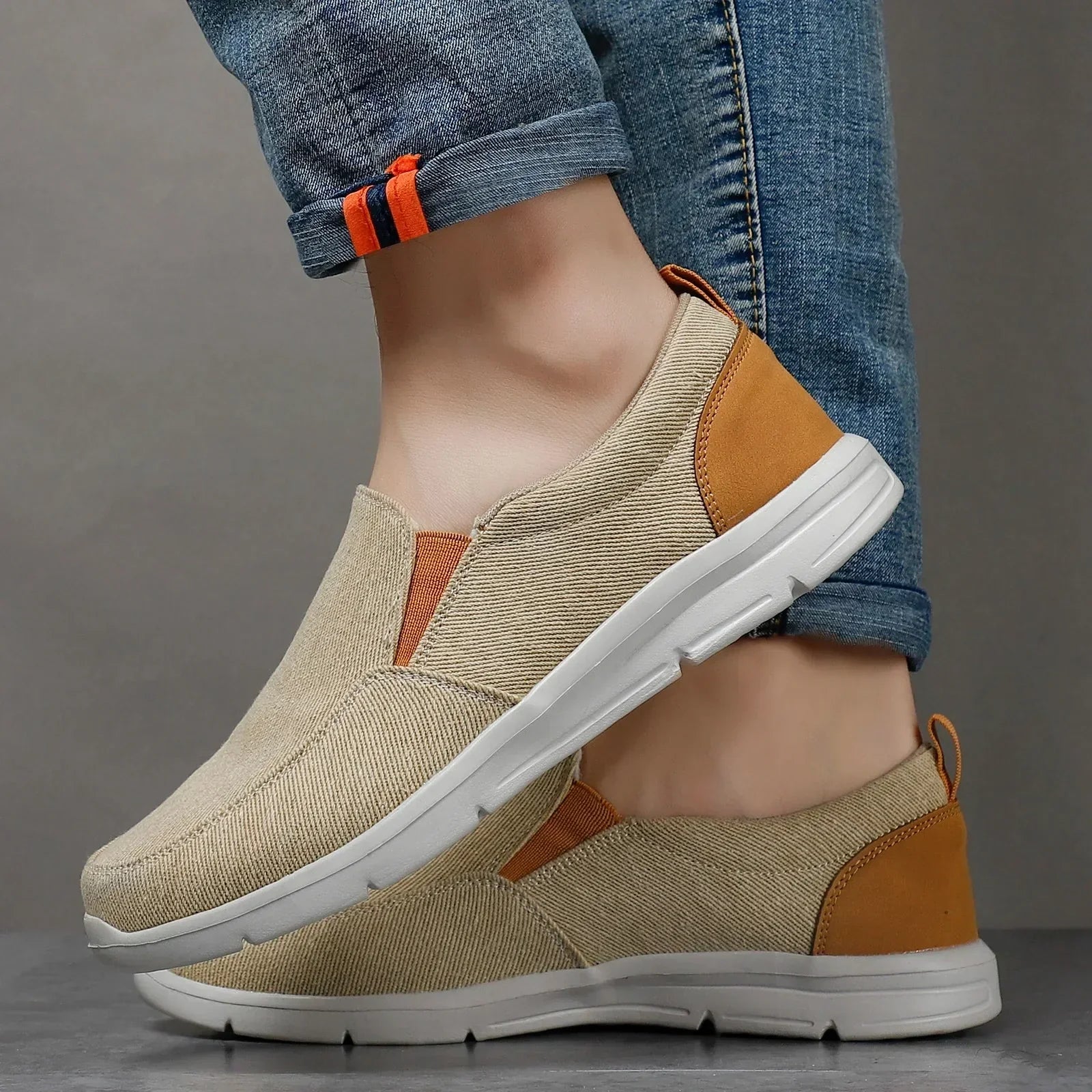 Fyodor - Mens Canvas Slip-On Shoes for Summer Comfort & Breathability-3