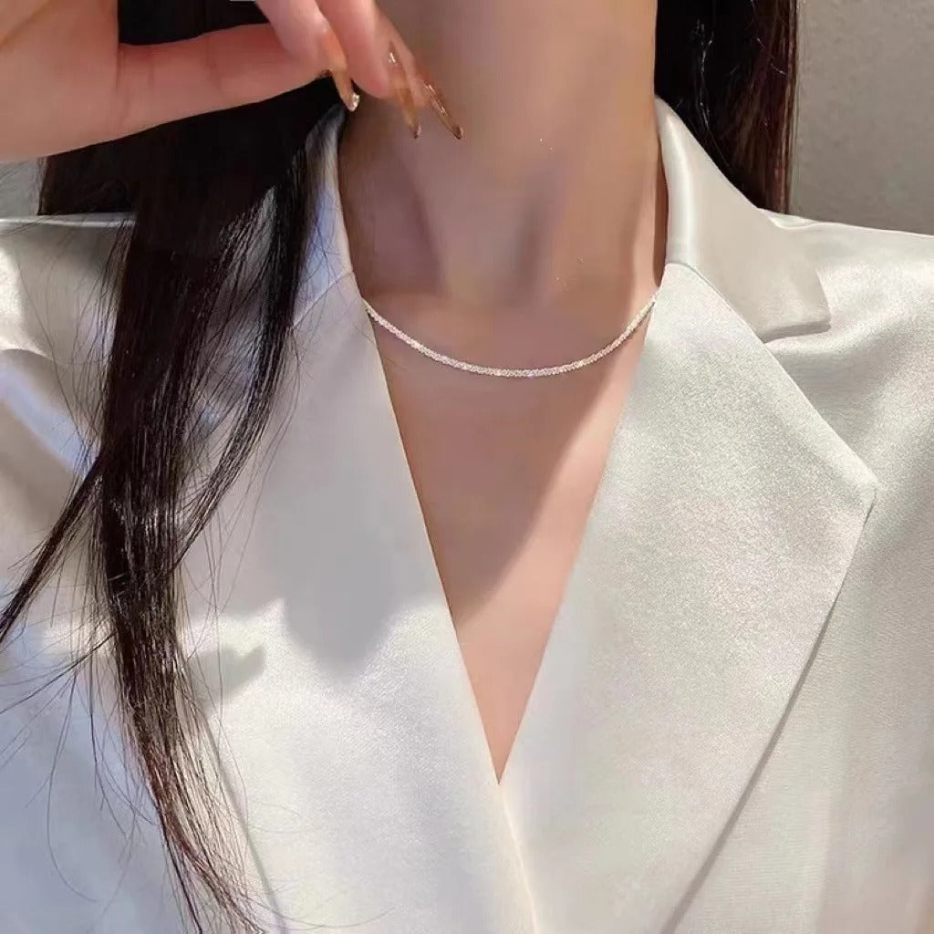 Star light necklace silver set 4