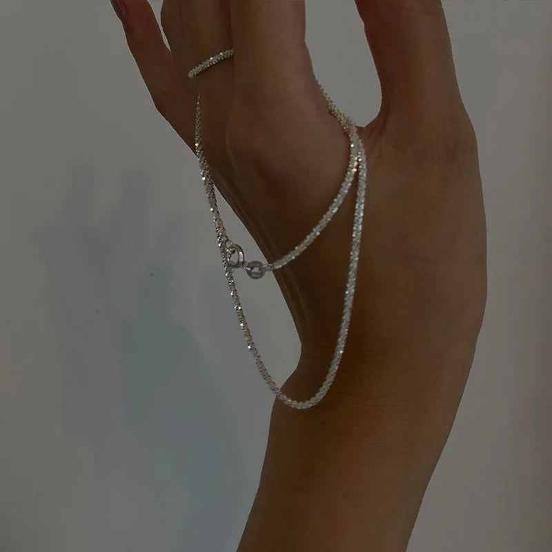 Star light necklace silver set 5