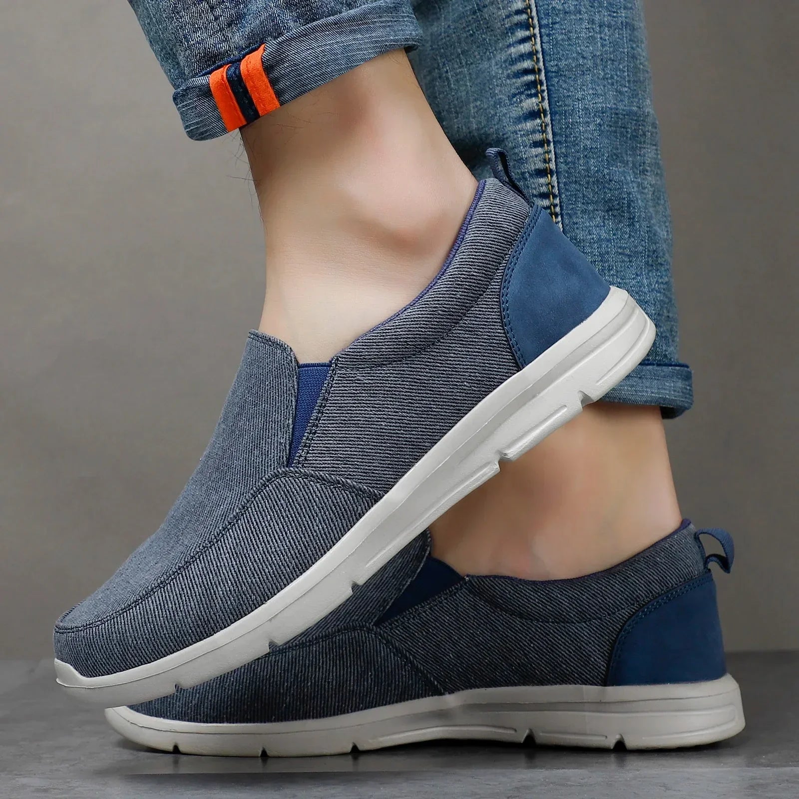 Fyodor - Mens Canvas Slip-On Shoes for Summer Comfort & Breathability-2