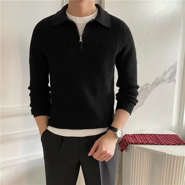 Henry – Casual Knitted Mens Zip-Up Sweater