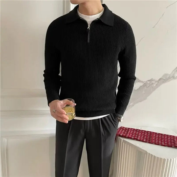 Henry – Casual Knitted Mens Zip-Up Sweater