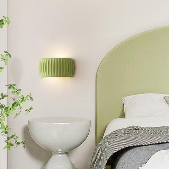 LumaWall – Minimalist Ribbed Glass Wall Lamp