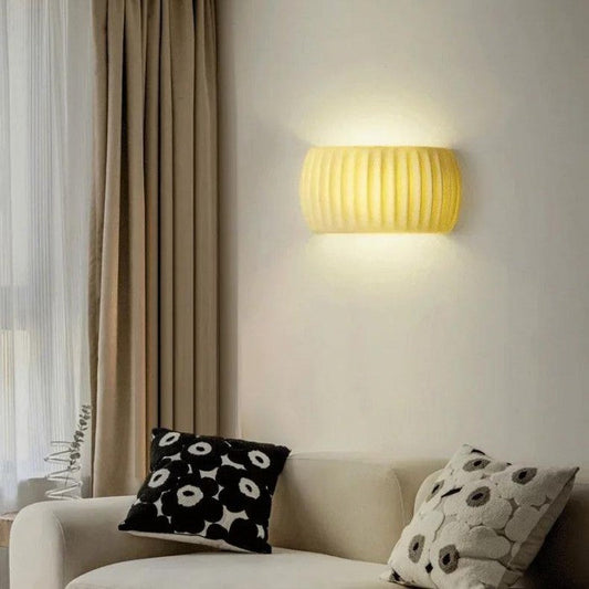 LumaWall – Minimalist Ribbed Glass Wall Lamp