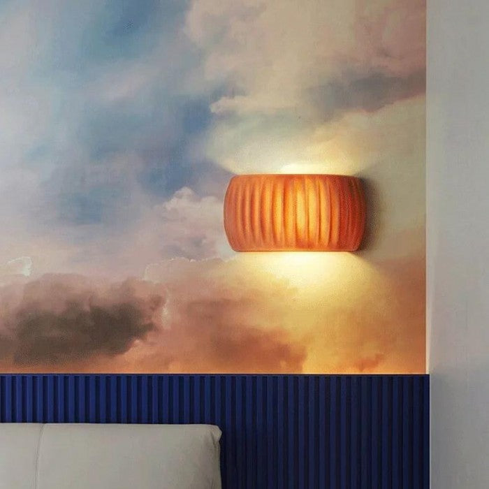 LumaWall – Minimalist Ribbed Glass Wall Lamp