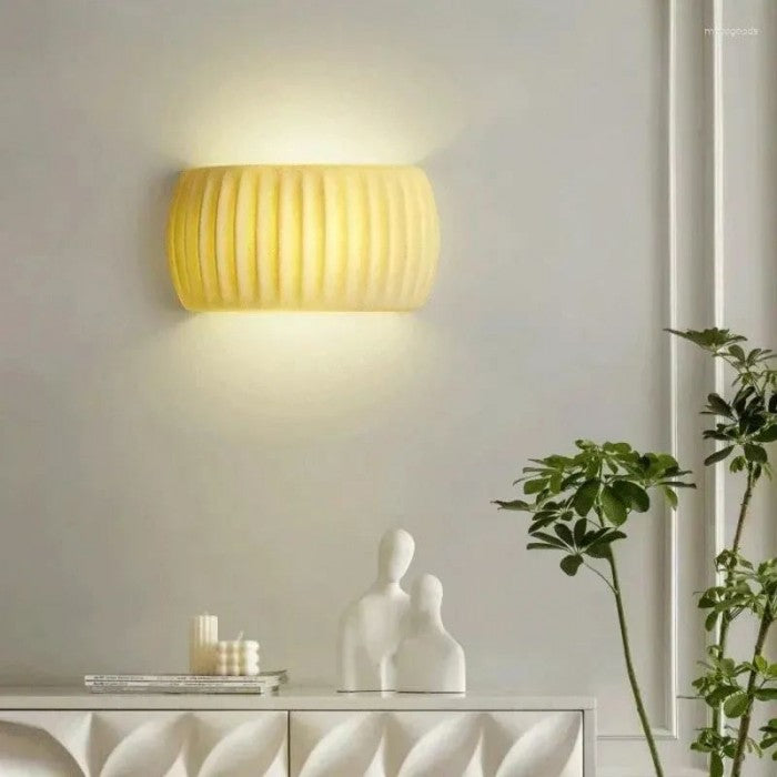 LumaWall – Minimalist Ribbed Glass Wall Lamp