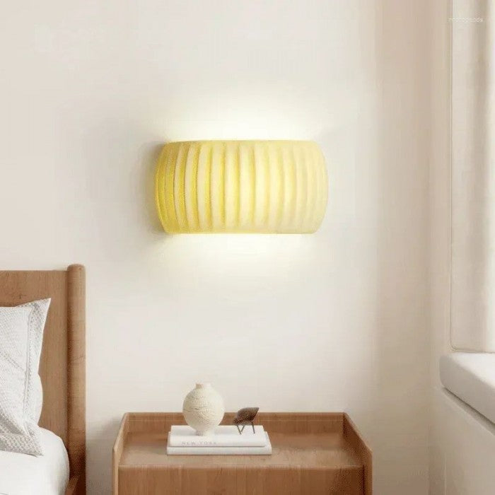 LumaWall – Minimalist Ribbed Glass Wall Lamp