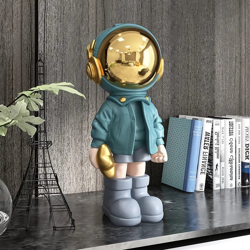 Variant image for CosmoLuxe - Modern Astronaut Statue with Gold Accents for Elegant Decor-3
